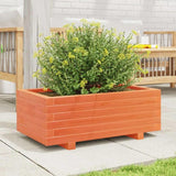 Garden Planter Wax Brown 70x40x26.5 cm Solid Wood Pine 847330
