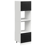 Oven Cabinet PORTO Black Oak 60 x 57 x 207 cm Engineered Wood 3417316