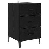 Bedside Cabinet Black Oak 40 x 40.5 x 66 cm Engineered Wood 880624