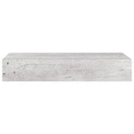 ZNTS Wall-mounted Drawer Shelf Concrete Grey 60x23.5x10cm MDF 330265