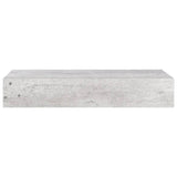 ZNTS Wall-mounted Drawer Shelf Concrete Grey 60x23.5x10cm MDF 330265