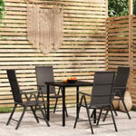 5 Piece Garden Dining Set Black 3099102