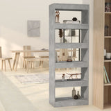 Book Cabinet/Room Divider Concrete Grey 60x30x166 cm Engineered Wood 811677