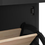 Shoe Cabinet VIKEN Black Engineered Wood 374927
