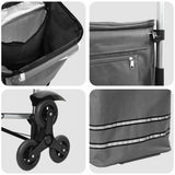 Shopping Trolley Folding Grey 47 x 39 x 100.5 cm Oxford fabric 42002338
