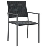 Garden Dining Set 5 pcs Black PE Rattan 3379080