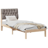 Bed Frame with Upholstered Headboard Brown 75 x 190 cm 878862