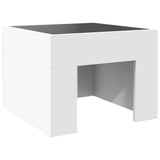 Bedside Table with Infinity LED White 40x40x30 cm 3284070