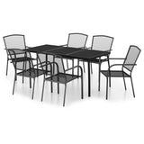 Garden Dining Set Anthracite Steel Medium Stackable 3187971
