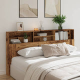 Headboard Cabinet Old Wood 200x19x103,5 cm Engineered Wood 856874