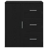 Sideboard with Drawer Black Oak 60 x 31 x 70 cm Engineered Wood 871407