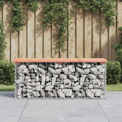 Garden Bench Gabion Design 103x31.5x42 cm Solid Wood Douglas 834351