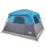 Camping Tent Cabin 4-Person Blue Waterproof 94543