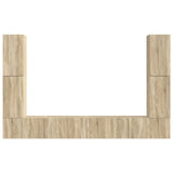TV Cabinet Set 8 pcs Sonoma Oak Engineered Wood 3409134