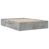 Bed Frame without Mattress Concrete Grey 140x200cm Engineered Wood 3295474