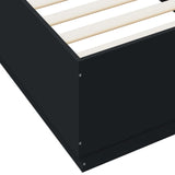 Bed Frame with LED without Mattress Black 90x200 cm 3209633