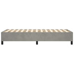 ZNTS Bed Frame without Mattress Light Grey Single Velvet 3121220