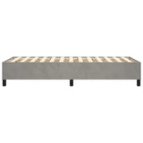 ZNTS Bed Frame without Mattress Light Grey Single Velvet 3121220