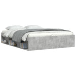 ZNTS Bed Frame without Mattress Concrete Grey 140x200 cm 3203862