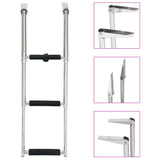 Folding Boarding Ladder 3-step Stainless Steel 92374