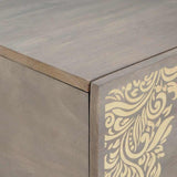 Coffee Table Grey 100 x 54 x 40 cm Solid Mango Wood 4018784
