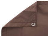 Balcony Privacy Screen 180 x 600 cm Fabric with PU Coated Brown 42036698