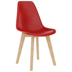 ZNTS Dining Chairs 4 pcs Red Plastic 289120