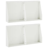 Retaining Wall 4 pcs 40 x 12 x 40 cm Steel White 3449059