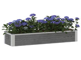 Garden Raised Bed Grey 100 x 30 x 22 cm WPC and Aluminium 42039081