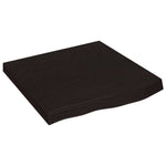 Bathroom Countertop Dark Brown 60x60x cm Treated Solid Wood 3156208