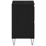 Bathroom Sink Cabinet Black Oak 80 x 33 x 60 cm Engineered Wood 862894