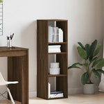 ZNTS Book Cabinet Brown Oak 34x31x112 cm Engineered Wood 860289