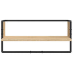 ZNTS 4 Piece Wall Shelf Set with Bars Sonoma Oak Engineered Wood 836309