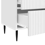 Bedside Cabinet High Gloss White 62 x 34.5 x 47.5 cm 894779