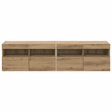 TV Wall Cabinets with LED 2 pcs Artisan Oak 80 x 30 x 40 cm 882980