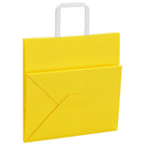 Paper Bags 250 pcs with Handles Yellow 26x17x25 cm 4102011
