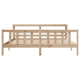 Bed Frame without Mattress 200x200 cm Solid Wood Pine 3305769