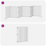 Dog Gate 6 pcs Black 80 x 100 cm Galvanised Steel 892003
