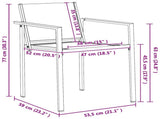Outdoor Furniture Set 3 pcs Black and Anthracite Textilene 3422885