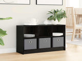 Sideboard with Drawer Black Oak 73.5 x 22.5 x 53.5 cm 8000501