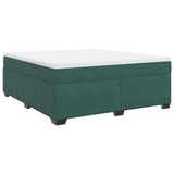 Box Spring Bed with Mattress Dark Green 180x200 cm Velvet 3285302