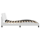 Bed Frame with LED without Mattress "Zadar" White 180x200 cm 3214125
