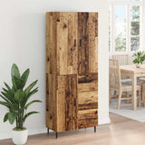 Highboard with Drawer 2 pcs Old Wood Engineered Wood and Glass 3415770
