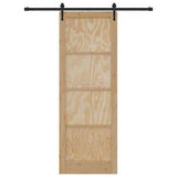 Sliding Door ORKDAL Brown 83 x 232 cm Solid Pine Wood 3333676