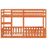 Bunk Bed Wax Brown 75x190 cm Solid Wood Pine 3308597