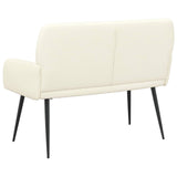 2 Seater Sofa with Metal Legs 2-Seater Cream Corduroy Fabric 42051045