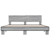 Bed Frame without Mattress Grey Sonoma 200x200 cm 3280175