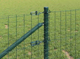 Fence Post 13 pcs Green Steel 42004239