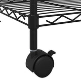 5-Tier Storage Shelf with Wheels 75x35x155 cm Black 250 kg 324630