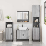 3 Piece Bathroom Furniture Set Grey Sonoma Engineered Wood 3300978